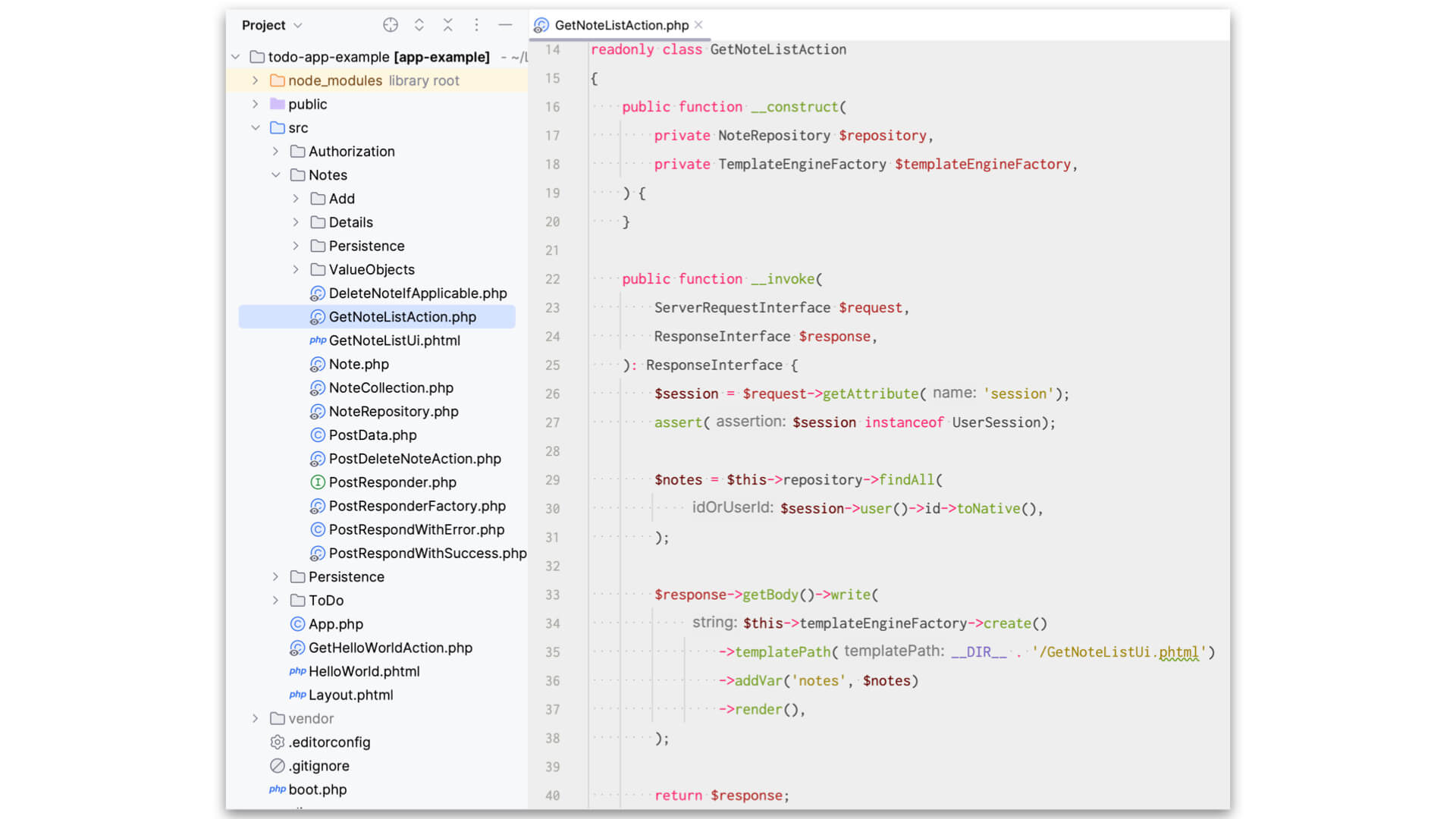 A screenshot of the class 